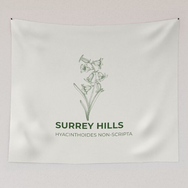 Item preview, The Surrey Hills Wanderer Bluebell Flower Vintage Hand Drawn Badge designed and sold by Digital-Thought.