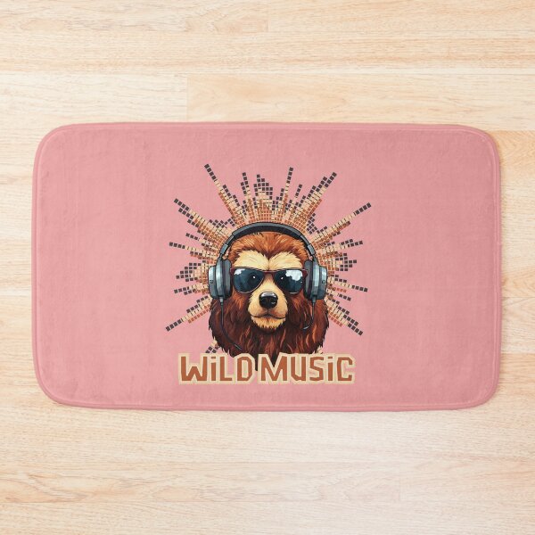 Item preview, Wild Music Bear DJ T-Shirt Cool Bear Headphones Gift Music Lover Graphic Tee designed and sold by oonproducts.