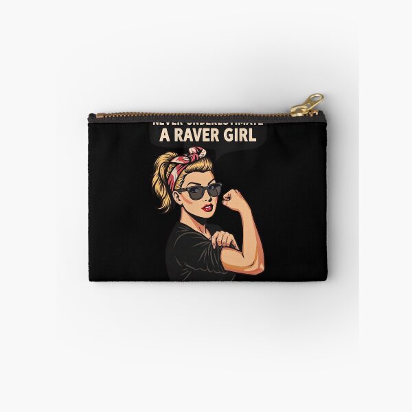 Item preview, Never Underestimate A Rave Girl Techno Festival designed and sold by SPAZE-Typo.