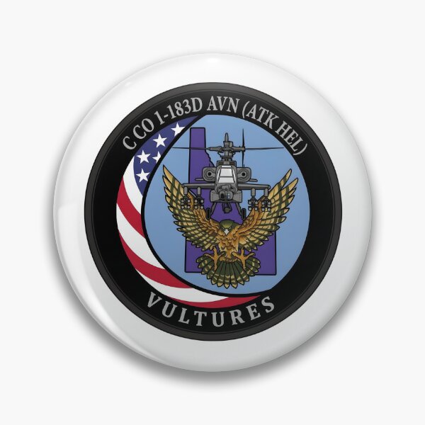 Item preview, Idaho Army National Guard Company C, 1st Battalion, 183rd Aviation Regiment "Vultures" Emblem designed and sold by CharlieDesings.