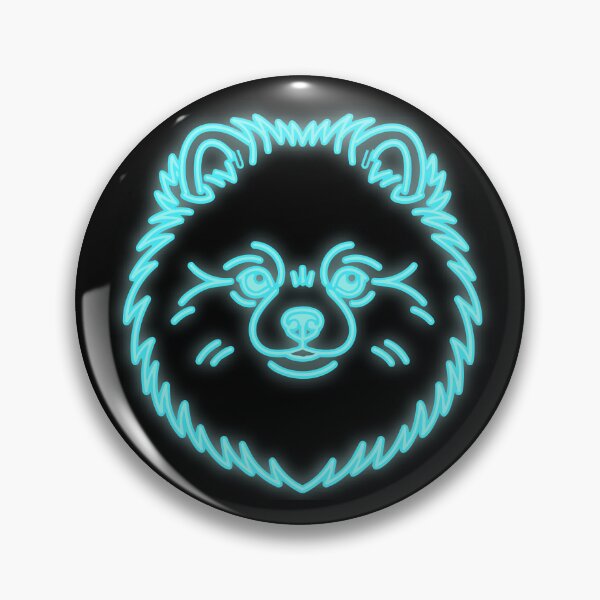 Item preview, Pomeranian cyberpunk Line Art Cyan Glow | Minimalist Pomeranian designed and sold by Pfotenfaden.