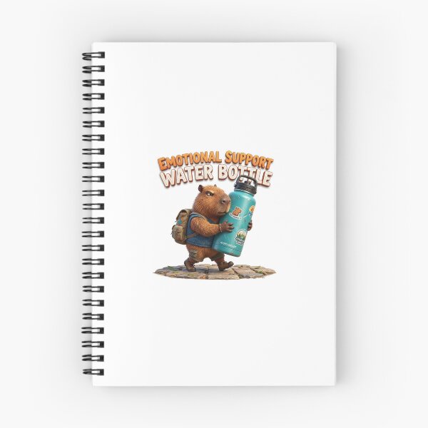 Item preview, Emotional Support Water Bottle | Funny Capybara Meme designed and sold by Brain Cell studios.