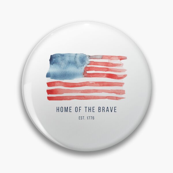 Item preview, Home of the Brave Est 1776 Watercolor American Flag Patriotic Shirt designed and sold by Lynn Creates.