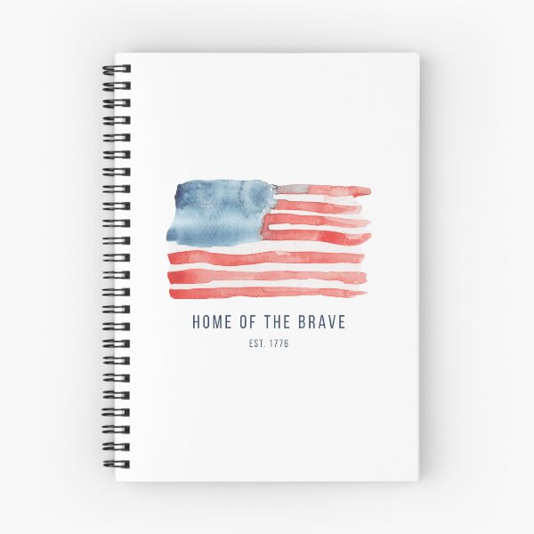 Item preview, Home of the Brave Est 1776 Watercolor American Flag Patriotic Shirt designed and sold by Lynn Creates.