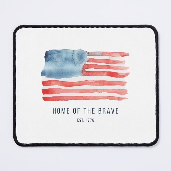Item preview, Home of the Brave Est 1776 Watercolor American Flag Patriotic Shirt designed and sold by Lynn Creates.