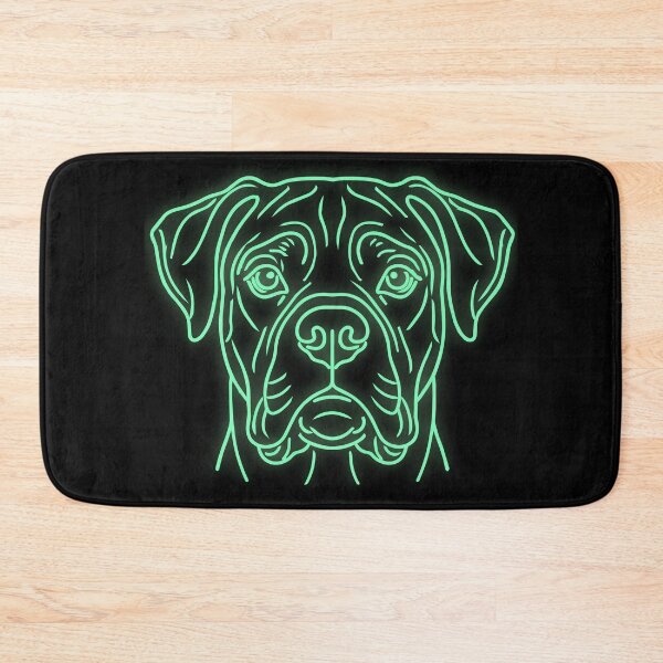 Item preview, Boxer Dog cyberpunk Line Art Ghost Green Glow | Minimalist Pet Art designed and sold by Pfotenfaden.