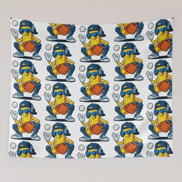 Item preview, Cool Banana Baseball Player Funny Sports Cartoon Fruit designed and sold by nojany.