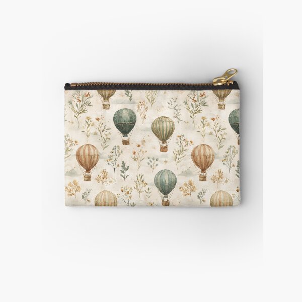 Item preview, Vintage Hot Air Balloon Botanical Pattern | Whimsical Travel Watercolor designed and sold by Bound for Wonder.