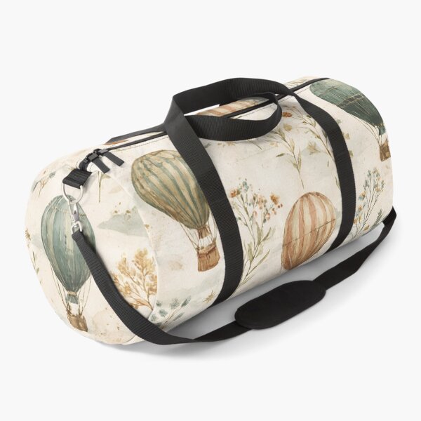 Item preview, Vintage Hot Air Balloon Botanical Pattern | Whimsical Travel Watercolor designed and sold by Bound for Wonder.