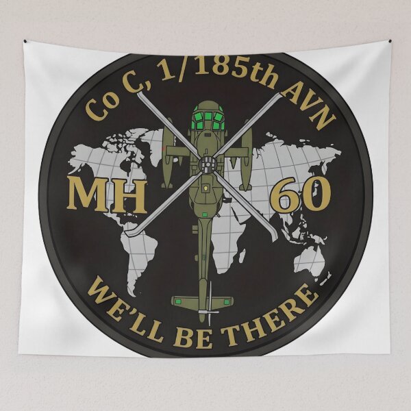 Item preview, Company C, 1st Battalion, 185th Aviation Regiment "MH-60" Emblem designed and sold by CharlieDesings.