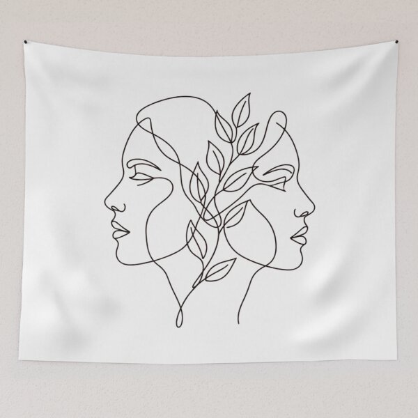 Item preview, Dual Faces with Eucalyptus Line Art designed and sold by shaimasaida.