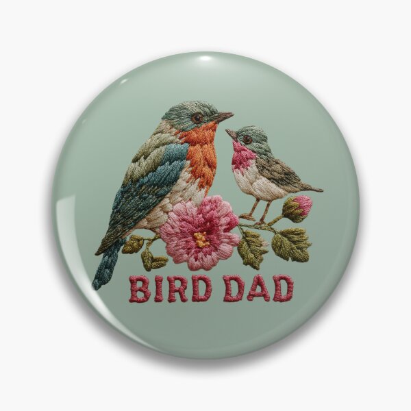 Item preview, Bird Dad Bluebird Embroidered Design designed and sold by MegaNovaArt.