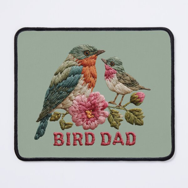 Item preview, Bird Dad Bluebird Embroidered Design designed and sold by MegaNovaArt.