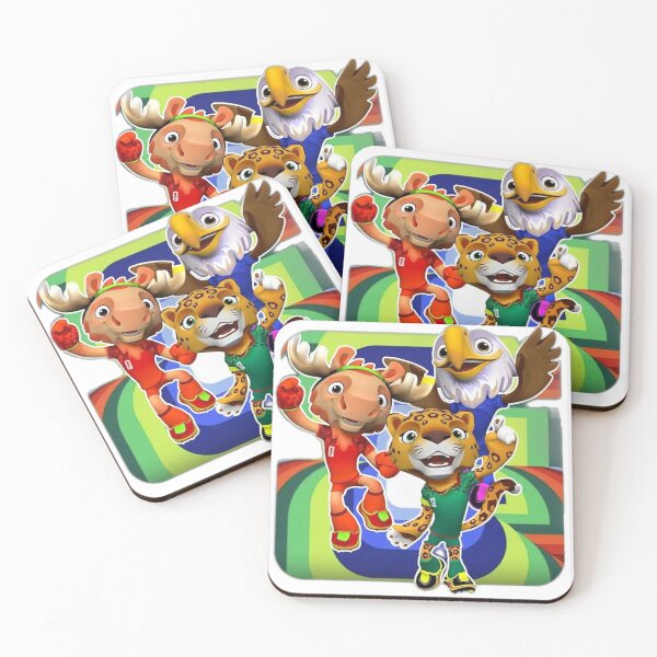 Item preview, World Cup Mascots History - Retro Football Legends Art Print designed and sold by koringaFTS.