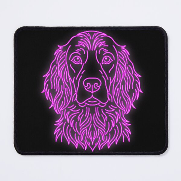 Item preview, Irish Setter cyberpunk Line Art Pink Glow | Minimalist Dog Art designed and sold by Pfotenfaden.