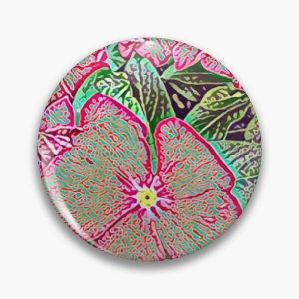 Item preview, Psychedelic Red Periwinkle Flower Digital Painting Art designed and sold by BalkanBloom.