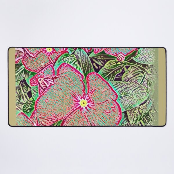 Item preview, Psychedelic Red Periwinkle Flower Digital Painting Art designed and sold by BalkanBloom.