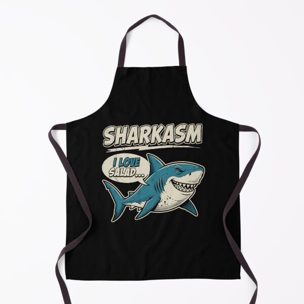 Item preview, Sharkasm Sarcastic Shark Loves Salad designed and sold by TshirtsOnline-.