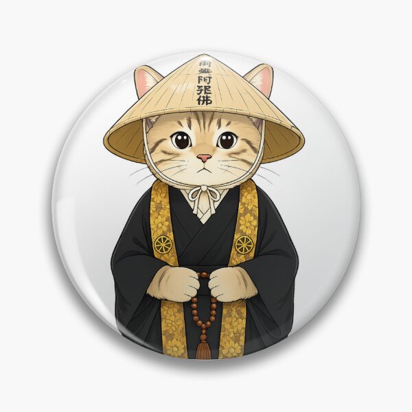 Item preview, Kawaii Buddhist Cat Illustration designed and sold by lungpleecha.