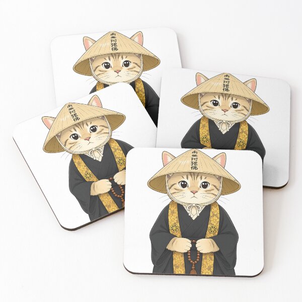 Item preview, Kawaii Buddhist Cat Illustration designed and sold by lungpleecha.
