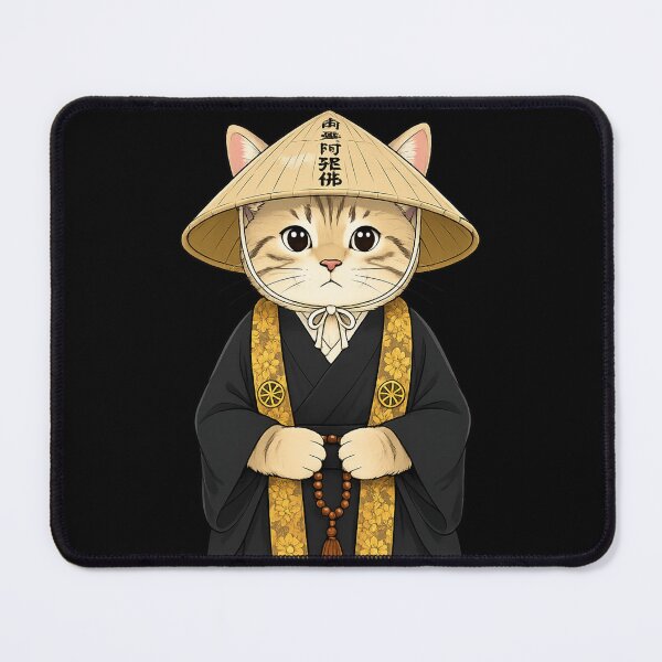 Item preview, Kawaii Buddhist Cat Illustration designed and sold by lungpleecha.