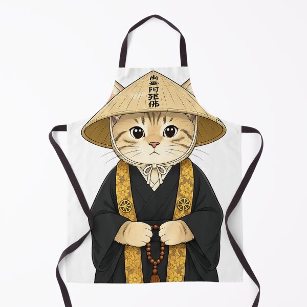 Item preview, Kawaii Buddhist Cat Illustration designed and sold by lungpleecha.