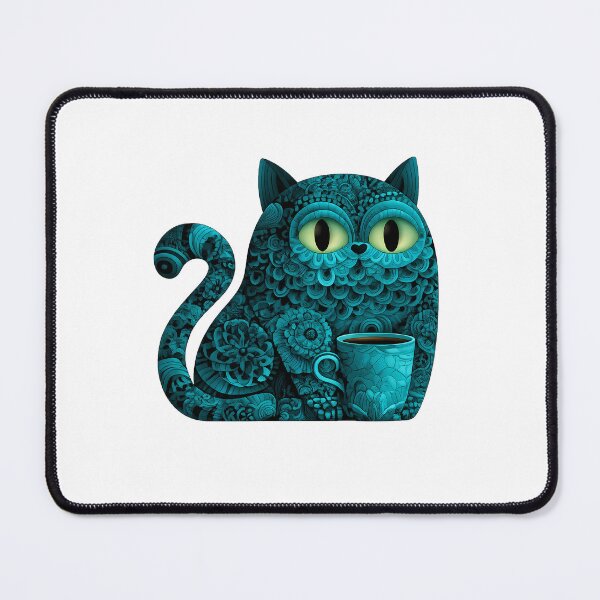 Item preview,  Cat with Coffee – Funny Coffee Lover Kitty Illustration designed and sold by GGAUL.