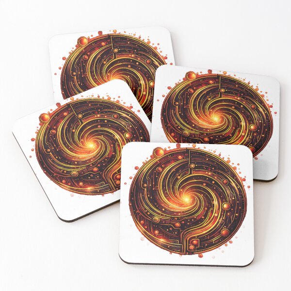 Item preview, Golden Nebula Vortex Abstract Cosmic Art  designed and sold by Jaideep Walia.