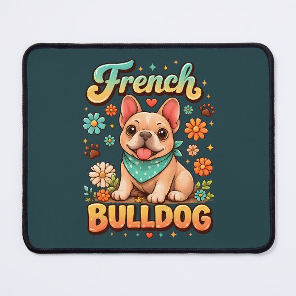 Item preview, French Bulldog Retro Floral Kawaii Dog Lover Design designed and sold by blankTeeShirt.