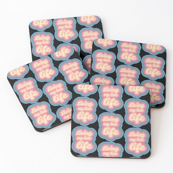 Item preview, Living my best life - dark pastels blues and pinks designed and sold by BRU Design.