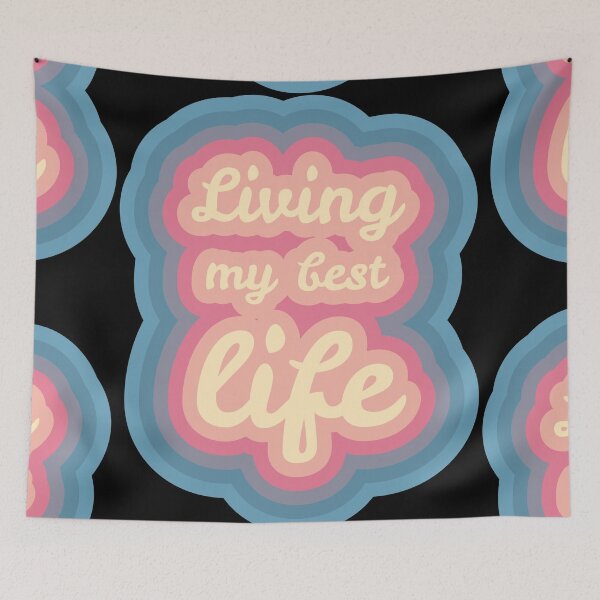 Item preview, Living my best life - dark pastels blues and pinks designed and sold by BRU Design.