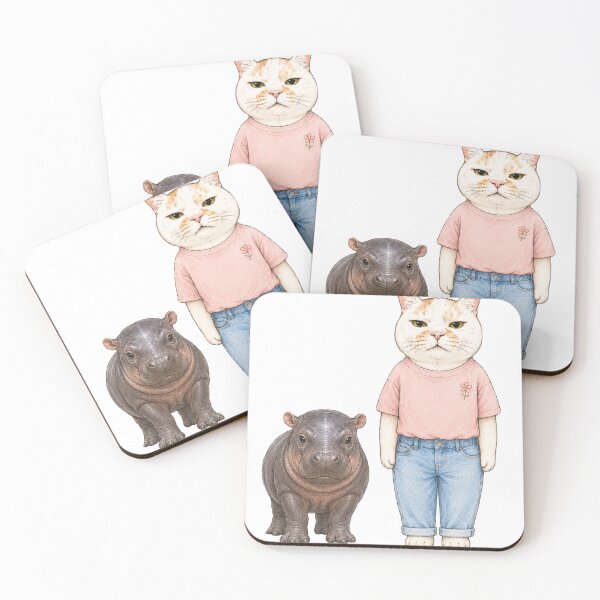 Item preview, The Cat and Her Pygmy Hippo designed and sold by Komatoya.