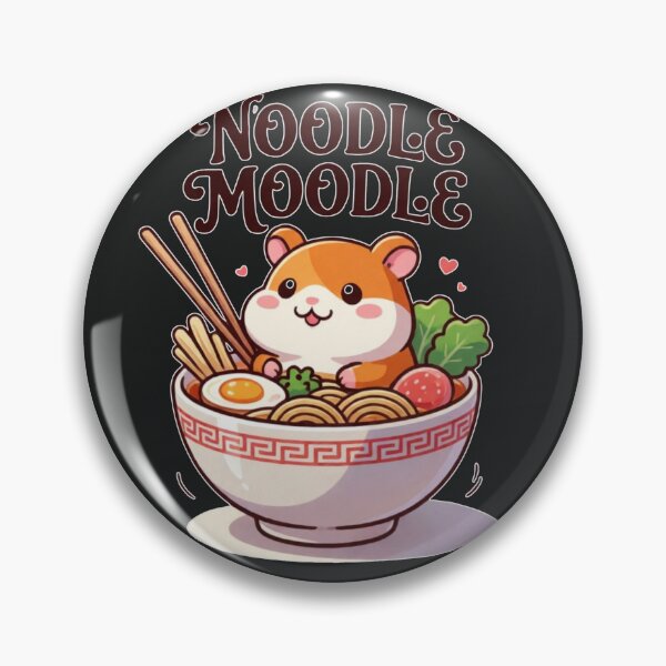 Item preview, Noodle Moodle Cute Hamster Eating Ramen Bowl designed and sold by Golden_Pixel_Paper.