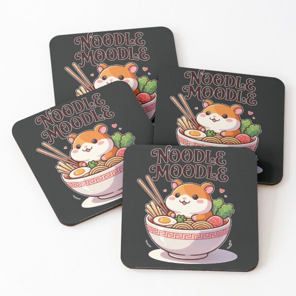 Item preview, Noodle Moodle Cute Hamster Eating Ramen Bowl designed and sold by Golden_Pixel_Paper.