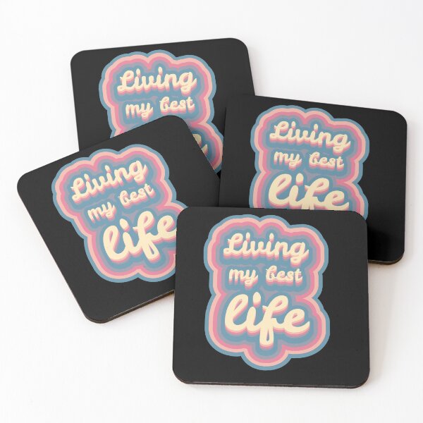 Item preview, Living my best life - pastels blues and pinks designed and sold by BRU Design.