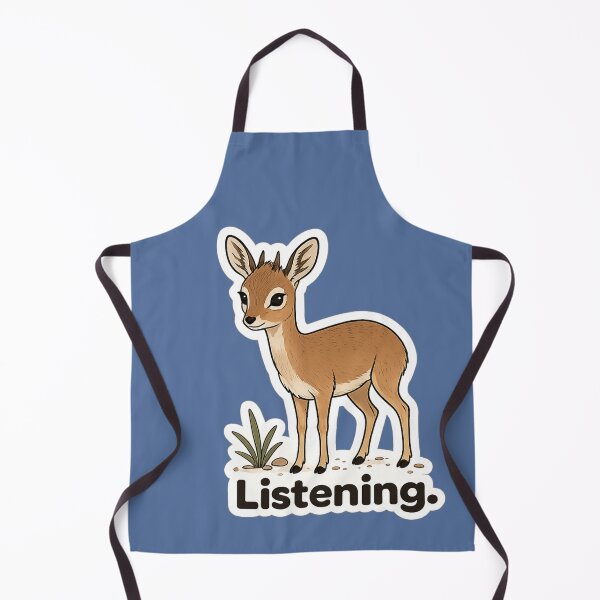 Item preview, Listening. Dik-dik Meme | Deadpan Animal Sticker Design designed and sold by BabyStark.
