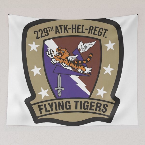 Item preview, 229th Attack Helicopter Regiment "Flying Tigers" Desert Insignia designed and sold by CharlieDesings.