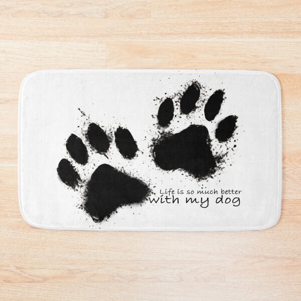 Item preview, Life is so much better with my dog | Paw print ink art. :D designed and sold by Kittcatking.