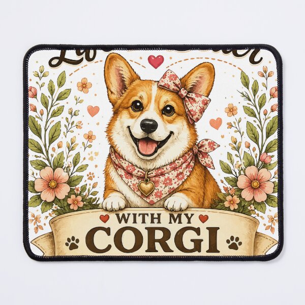 Item preview, Life Is Better With My Corgi Aunt Vintage Floral Dog Lover Gift designed and sold by PinkAmazon.