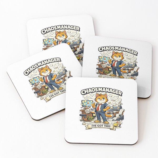 Item preview, Chaos Manager Funny Office Cat Vector  designed and sold by wizooo411.