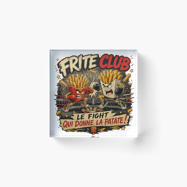 Item preview, Frite Club – The Fight That Gives You Potatoes | Humorous Design, Street Food, Vintage designed and sold by creatix-boutik.