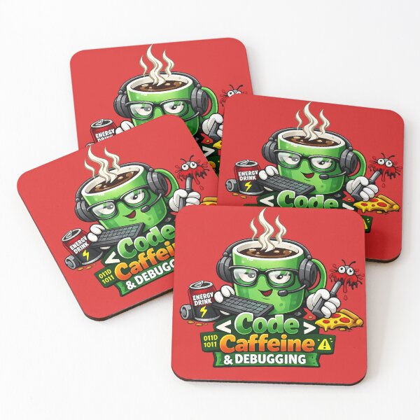 Item preview, Code Caffeine & Debugging - Funny Programmer Coffee Lover Design designed and sold by fattahovich.