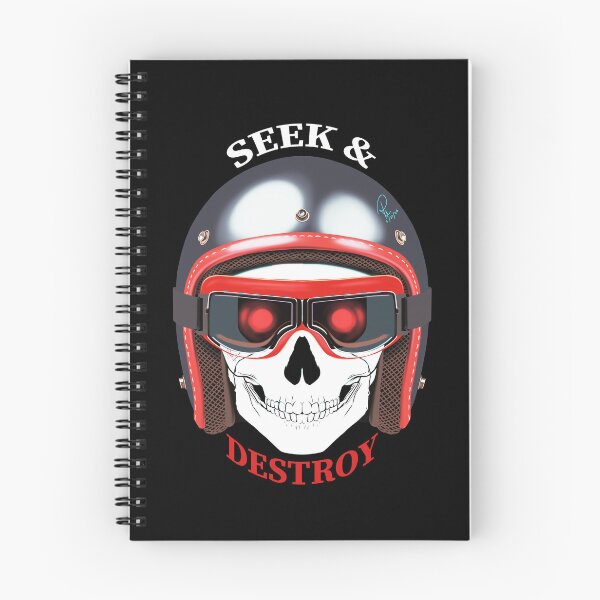 Item preview, Seek and Destroy Silver Helmet Skull Graphic designed and sold by Rhapsodic1290.