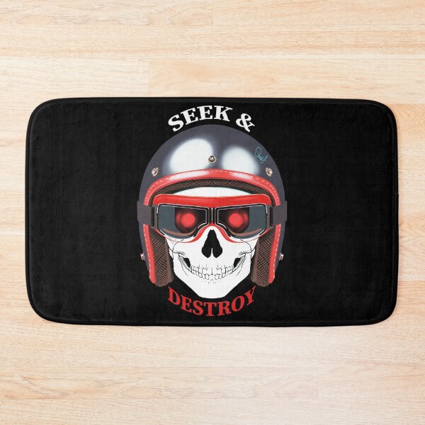 Item preview, Seek and Destroy Silver Helmet Skull Graphic designed and sold by Rhapsodic1290.