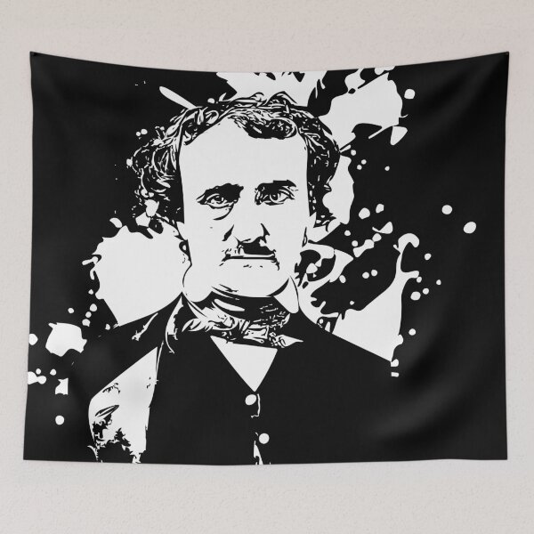 Item preview, Edgar Allan Poe paint splatter background designed and sold by BRU Design.