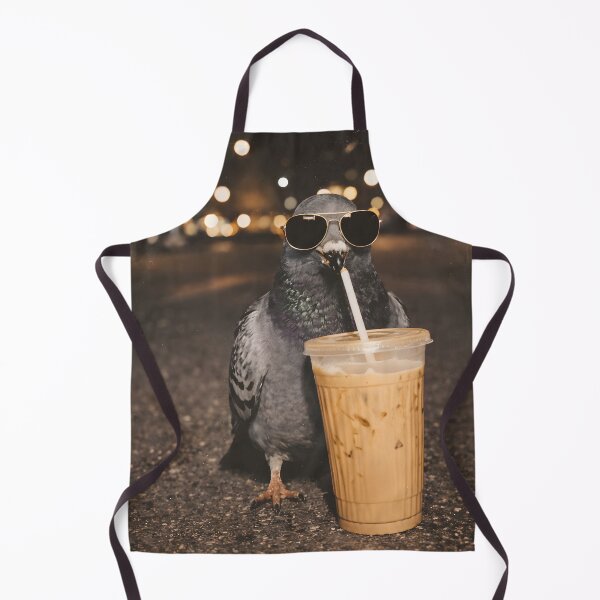 Item preview, Cool Pigeon Drinking Iced Coffee designed and sold by azule1.
