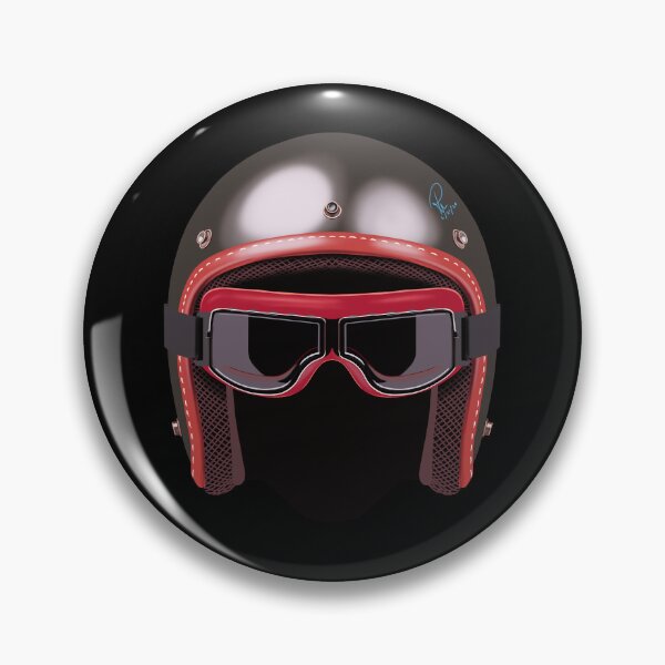 Item preview, Vintage Motorcycle Helmet Ghost Silhouette Hand Drawn Art designed and sold by Rhapsodic1290.
