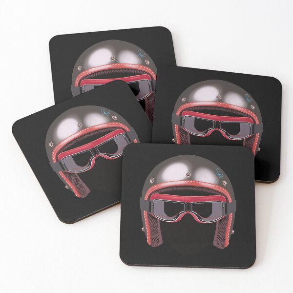 Item preview, Vintage Motorcycle Helmet Ghost Silhouette Hand Drawn Art designed and sold by Rhapsodic1290.