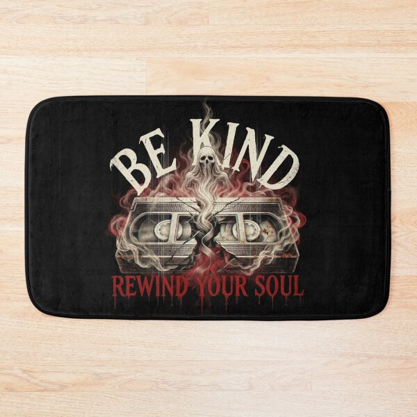 Item preview, Be Kind Rewind Your Soul, Retro VHS Horror 80s Flames Edition designed and sold by CryptReel.