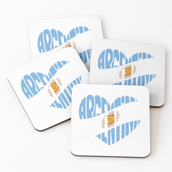 Item preview, Argentina Flag Heart Typography Design – Patriotic Argentine Love Heart Art designed and sold by Yodypee.